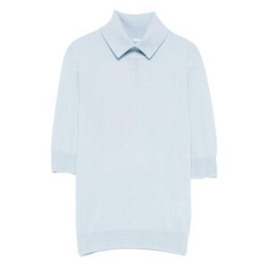 HERSKIND Women's Fine Knit Polo Sweater Women CLEAR BLUE Sweaters & Knitwear